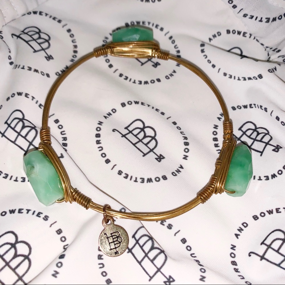 Green Bourbon & Bowties Large Bangle - image 1
